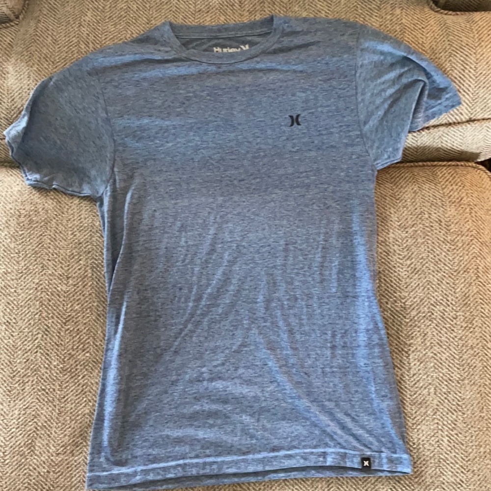 Hurley SS tee. Heather blue in color size small